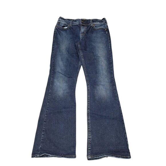 Silver Jeans Suki Womens 31 Blue Denim Embroidered Bootcut - Picture 10 of 10